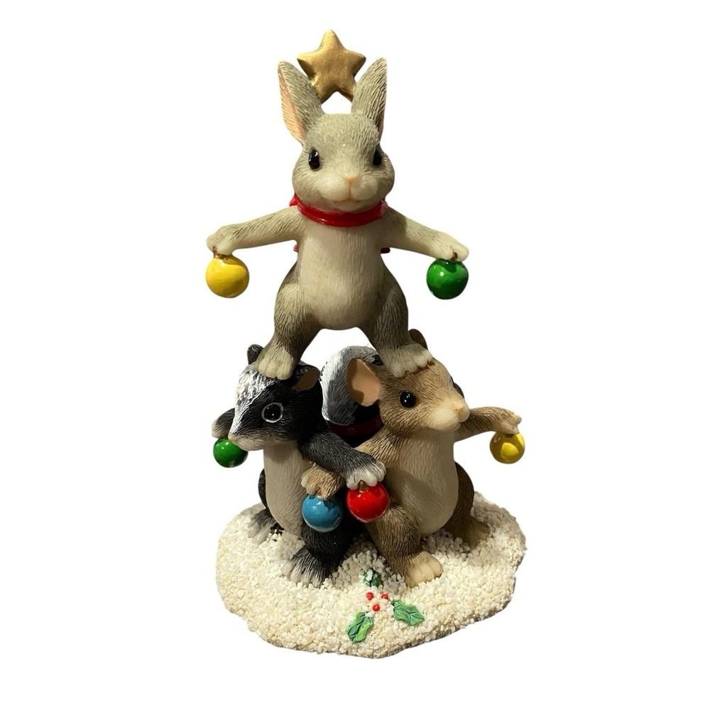 Charming Tails Figurine  Christmas Tree Trio Dean Griff #87/112‎ Special Edition